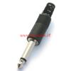 Connettore jack 6.35mm Maschio, Mono,Montaggio: Saldare, pcaudio PPM010, Colore Nero, Materiale PVC.